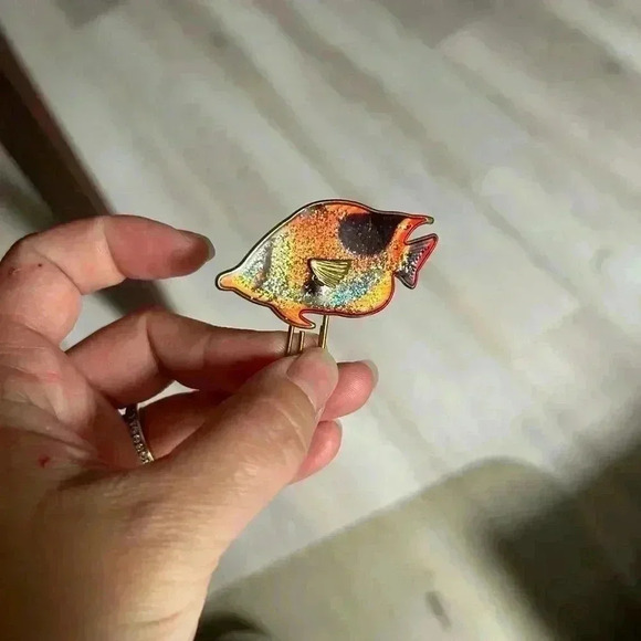 5/$25 Tropical fish page saver metal vintage bookmark for  him or her - Picture 1 of 5